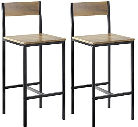 SoBuy Set 2 sedie Bar Mobile Bar per casa Altezza 67 cm (FST53-XLx2)