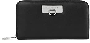 Damengeldbörse TRUSSARDI D LEDER 75W003239Y099999.B660 IVY Geldbörse Reißverschluss Groß Leder ND WAHL =P, Schwarz , Klassisch
