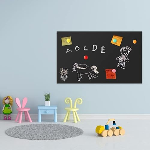 Selbstklebende magnetische Tafelfolie Zuschnitt Muster in verschiedenen Größen | Farbe: schwarz | Kreidetafel | Selbstklebefolie l Memoboard (1A-Muster)
