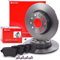 BREMBO Coated Disc Line Bremsenset Hinterachse inkl. Bremsscheiben Hinten Ø 272 mm Voll und Bremsbeläge Hinten Kompatibel mit AUDI A1, SEAT LEON, SKODA OCTAVIA 3 (5E3, NL3, NR3) Kombi (5E5, 5E6)