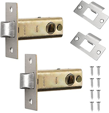 2 Sets 45mm Tubular Latch Tubular Door Mortice Latch Tubular Mortice Latches Tubular Latch Compatible with Various Door Lock Handles