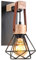 iDEGU Wandlampe Innen Vintage Wandleuchte im Industrial Design aus Holz und Eisen 1-flammig Retro Lampe mit Käfig Schwarz Einstellbare Hängelampe für Wohnzimmer Schlafzimmer Küche Flur (1 Stück)