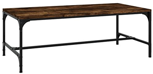 vidaXL Couchtisch Wohnzimmertisch Beistelltisch Sofatisch Teetisch Kaffeetisch Tisch Wohnzimmer Räuchereiche 100x50x35cm Holzwerkstoff