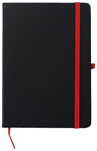 Edles Notizbuch mit Soft-Touch-Cover in Schwarz | Individualisierbar | Personalisiert | Individuell graviert | Rot