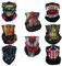 SMEHCF 8 Mehrzweck Bandanas für Damen Herren Stirnband Sturmhaube Haar Kopftuch Gesicht Halbmaske Halsmanschetten atmungsaktiv wiederverwendbar waschbar roter schwarzer Totenkopf Zombie