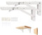Vebetter Klappkonsole Weiß, 2Stück Klappkonsole Schwerlast, Edelstahl Klappkonsole Klapptisch Wand, Klappregalhalterungen, Für Platzsparende Haus Küche Büro Klapptisch Wandmontage. (16in/400mm/90kg)