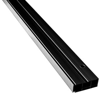 SN Deco - Vorhangschiene SH Set 1-läufig schwarz, Gardinenschiene, vorgebohrt, Komplettes Zubehör und Röllchen (120 cm)