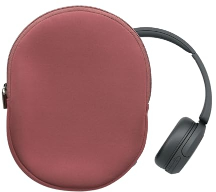 kwmobile Custodia Cuffie con Cerniera Compatibile con Sony WH-CH520 / WH-CH510 / MDR-ZX110 Cuffie - Case Cuffie Over Ear 22,5 x 17 cm - rosa scuro