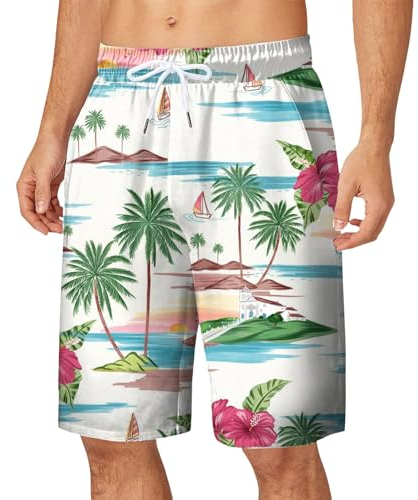Herren-Shorts, große Größe, Strand-Shorts, bedruckt, Sporthose, elastischer Bund, Freizeit, bequem, Baggy, Shorts, atmungsaktiv, leicht, klassisch, vielseitig, Urlaub, Shorty