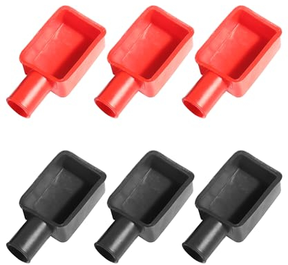 Flaconi 6PCS Car Battery Terminal Cover,Battery Terminal Cover,Battery Terminal Caps,Battery Terminal Protector,PVC Positive and Negative Poles Stud Covers Connector Top Post Cap for Car Truck