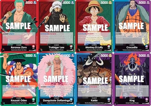 One Piece TCG - Leader Pack (50 Karten) - Englisch - Plus 5 Seltene (Holo) und Leader-Karte garantiert
