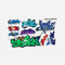 Waterslide Decal Scale 1:87 H0 Graffiti Modellbahn & Modellbau Set B Abziehbilder für Eisenbahn Gebäude Stadt Haus etc.