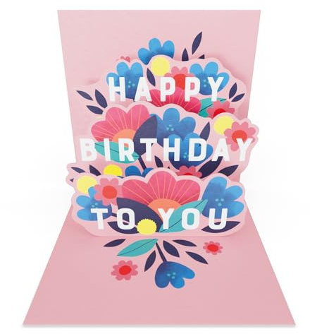 Grafik-Werkstatt |Pretty Pop-Up Mini-Karte | dreidimensional | Geburtstag | Flowers