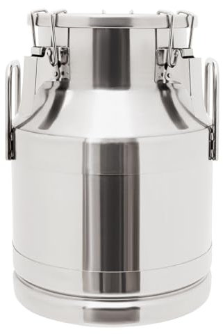 WSIKGHU Cubo de acero inoxidable de 10 l con tapa, bidón hermético de 25 x 25 x 35 cm, recipiente para cereales de acero inoxidable, para alimentos y alimentos