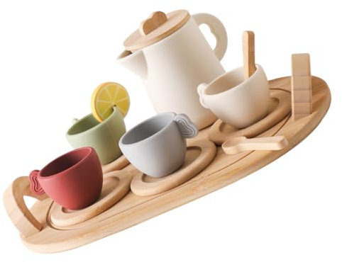 JOINPAYA Boy Girl Toys Set of Miniature Tea Set for Year Old Girls Boys and Play Kitchen Decor Tea Party Accessories