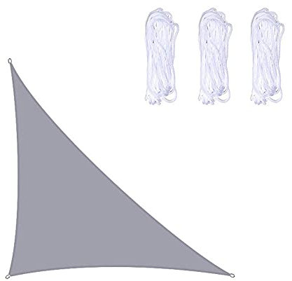 LCUVIMPEX Rechtwinkliger Garten Deckenblock, Wasserdichter Sonnenschutz, dreieckiges Sonnensegel, Sonnenmarkise for Partys im Garten und auf der Terrasse, 98% Schutz.(Dark Grey,4 x 4 x 4 m)