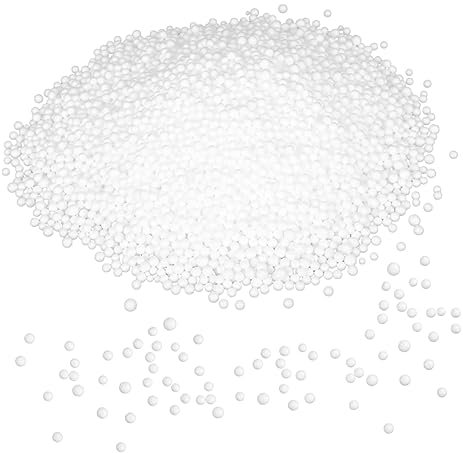 1 Foam Particles Bean Bag Balls Toss Refill Liners Bean Bag Filling Beanbag Airtight Lap Basket Filler Bags Lid Foams Beads Container Massive Trays Beans Cover Bin White