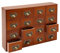 Garbenat Holz Schubladenbox 4 X 4 Stufige SchubladenOrganizer Vintage Apothekerschrank mit 16 Schubladen Schlafzimmer-Organisation Massivholz Aufbewahrung für Gewürze, Medikamente (Braun)