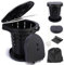 TOSUTO Toilette Portable Camping,Toilettes de Camping avec Couvercle,Seau Hygiénique pour Voiture,Toilette Pliable pour Campings,Randonnée,Camping Car,Supporte Jusqu’à 220KG