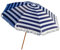 SUN & SURF Sombrilla de Playa 200 cm con Flecos, Mástil Reclinable Efecto Madera, Protección Solar UPF 50+, Bolsa a Juego Incluida, Resistente al Viento