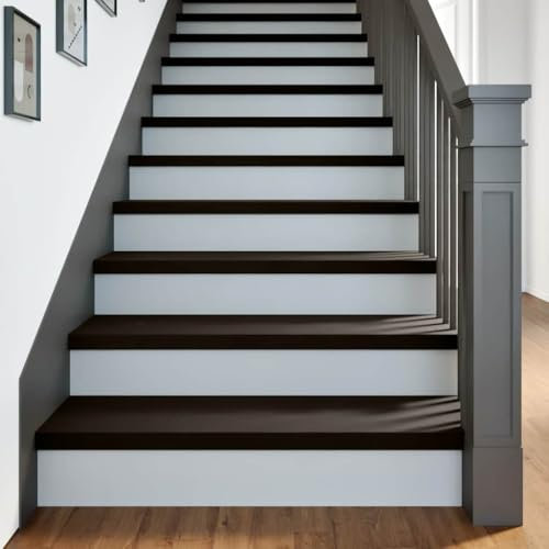 GCHDHAPB 2 peldaños para escaleras, color marrón oscuro, 90 x 30 x 2 cm, madera maciza de roble, suministros para el hogar y el jardín, peldaños para escaleras