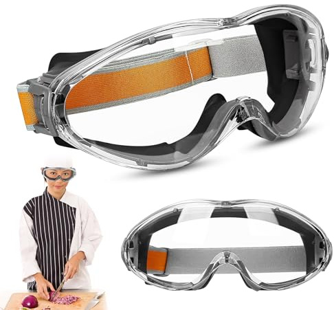 Verbesserte Zwiebelbrille für Frauen, Kochen, Hacken, Schneiden, Unisex-Brille, reißfest, ergonomisch, winddicht und beschlagfrei