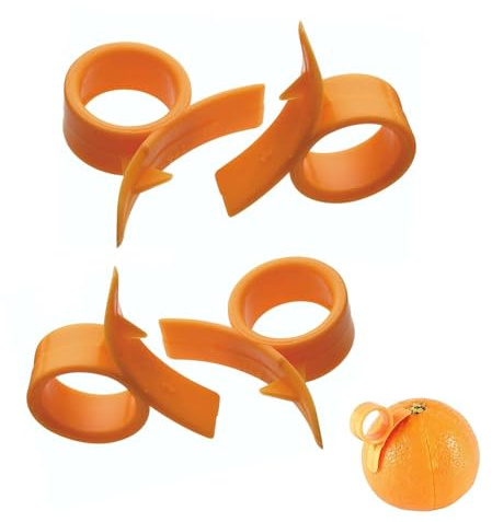 4 Pcs Orange Peeler, Plastic Orange Peeler, Multifunctional Creative Mini Opener, Creative Manual Lemon Openers, Easy Opener, Kitchen Tool, for Lemon and Other Citrus Fruits