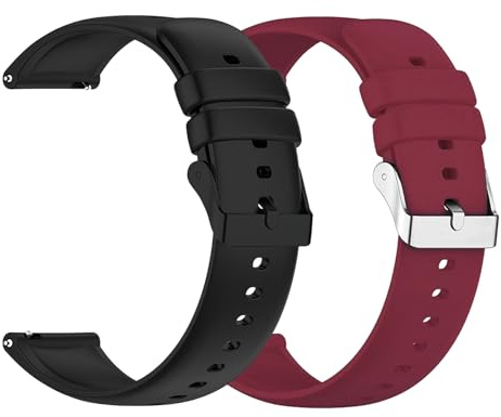 Foyscr Silicone Strap,Quick Buckle Waterproof Soft Strap,Watch strap | Men's and Women's Smartwatch Strap,Sport Watch Strap,silicone watch strap 20mm,watch strap,watch straps for men