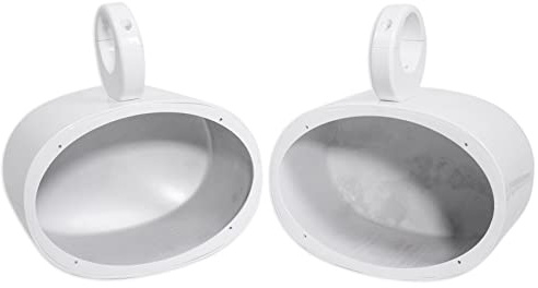 Rockville Pair MAC69W 6x9 Aluminum Wakeboard Tower Speaker Pod Enclosures, White
