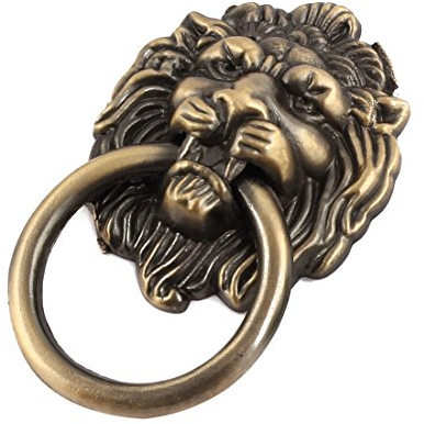 sourcing map Metall Löwe Kopf Design Vintage Stil Möbel Schrank Ziehgriff Bronze Ton DE de