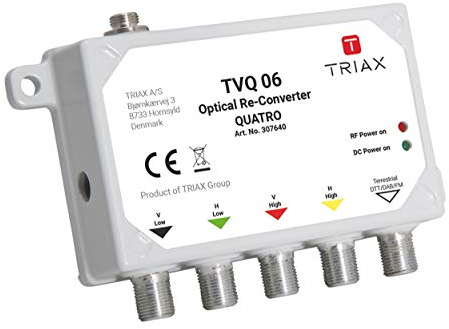 Triax TVQ 06 Universal Quattro+DVB-T 1xFO/4xSAT+1xRF Konverter FC/PC