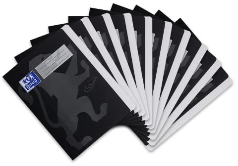 Oxford Schnellhefter A4, fester Karton, Soft Touch-Oberfläche, schwarz, 10 Stück