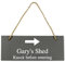 Personalised Right Arrow Hanging Natural Slate Plaque/Sign - 25x10cm