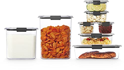 Rubbermaid 2108387 Brilliance Storage Container, Plastic, Clear
