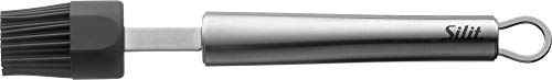 Silit Classic Line Backpinsel Silikon 20 cm, Edelstahl, poliert, hitzebeständiger Silikonpinsel Backen, Marinadenpinsel, spülmaschinengeeignet