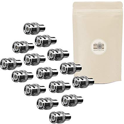 X15 Adaptateur BNC Male RCA Femelle coaxial connecteur Video s-Video ADAPTOUT Marque Francaise
