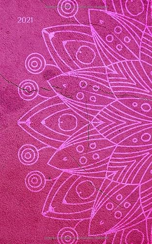 2021: Terminplaner, Terminkalender für 2021, 12 Monate, 1 Woche auf 2 Seiten, Kalender 2021, Tagesplaner, Wochenplaner, Taschenkalender 2021 mit schönem Covermotiv Mandala rosa pink.