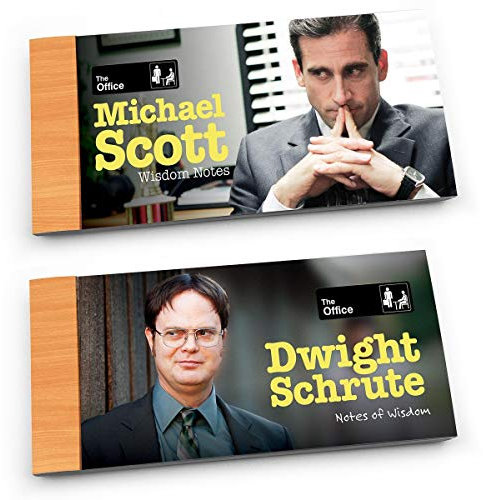 Papersalt The Office Merchandise Dwight Schrute und Michael Scott Wisdom Notes Lustige Zitate aus The Office TV Serie, 2er Set