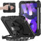 SEYMAC Coque pour iPad Air 5/4 10,9 Pouces 2022/2020, Coque pour iPad Air 5, Coque Antichoc Robuste avec Protecteur D'Ecran, Support Rotatif 360 Degrés/Dragonne, Porte-Crayon, Bandoulière, Noir