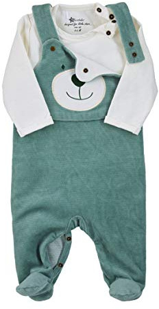 Sterntaler Unisex Baby Strampler-set Nicki Ben Strampelhose, Dunkelgrün (275), 56