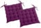 wometo 2er Set Sitzkissen Stuhl 40x40 Oeko-TEX - Beere violett Sitzpolster Stuhlkissen mit Bändern/Schleifen für Indoor und Outdoor (2 Stück)