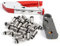Ensemble de Pinces de Compression, Sertisseuse de Câble Coaxial Outil de Sertissage Prise de Compression avec 20 Connecteurs de Compression F pour Câble Coaxial RG6, RG59, RG58