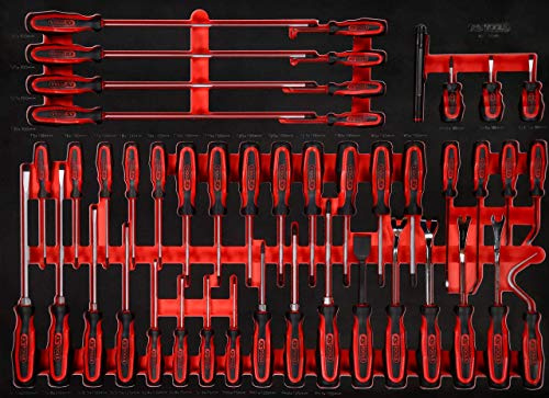 KS Tools 821.0046 Schraubendreher-Satz in Schaumstoffeinlage, 46-tlg