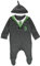 Lizenzierter Harry Potter Baby-Strampler mit Hut Slytherin für Jungen oder Mädchen, anthrazit, 80