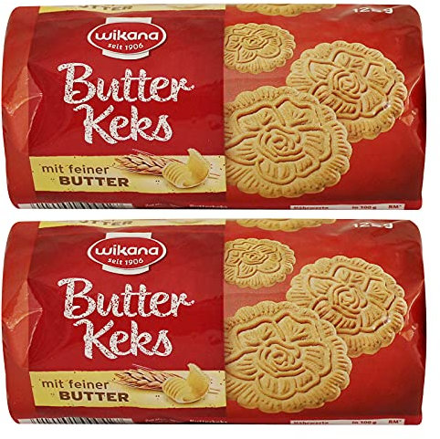 2er Pack Wikana Butterkeks 2 x 125 g Butterplätzchen Kekse