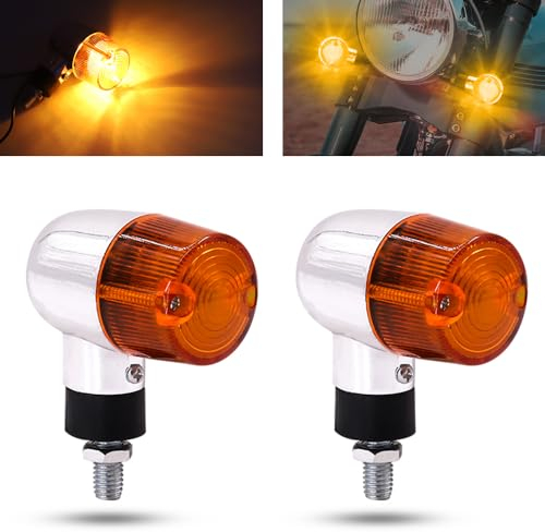YnGia Motorcycle Turn Signal Lights Indicators Universal Motorcycle Front Rear Blinker Indicator Lamp Amber for Scooter Quad Cruiser Bobber Chopper (2)