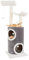 45in Cat Tree with Napping Perches, 2 Story Cat Condo, Cat Scratching Posts, and Hanging Toys - Cat Tower for Indoor Cats by PETMAKER (Gray)