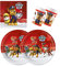 Procos 10137427 - Partyset S Paw Patrol Ready for Action, 52-teiliges Set, 16 Teller, 16 Becher, 20 Servietten, Einweggeschirr, Partygeschirr, Tischdekoration, Marvel