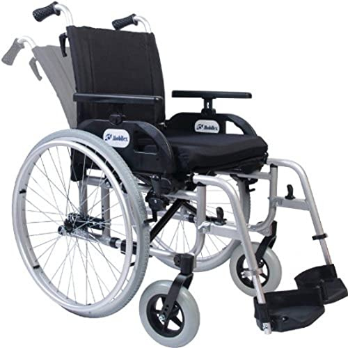FabaCare Rollstuhl Barracuda mit verstellbarer Rückenneigung, Rückenlehne bis 30 Grad kippbar, Aluminium, Leichtgewichtrollstuhl, Belastbarkeit bis 120 kg, Sitzbreite 48 cm