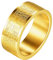 JewelryWe Bibel Gebet Kreuz Ring: 8mm Gold Edelstahl Herren-Ring Damen-Ring Englisch Vaterunser Kreuz Fingerring Band Bandring Religiöse Schmuck Geschenk für Herren Damen Größe 59
